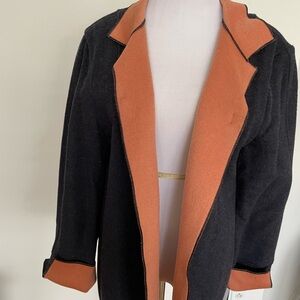 Harve Benard Black and Orange Blazer
